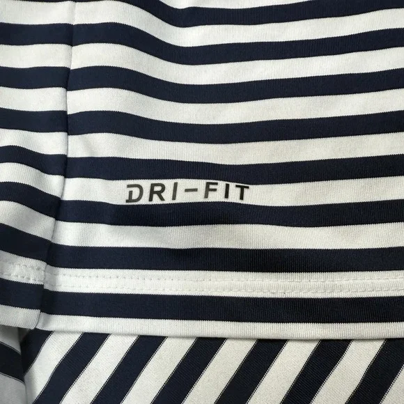 Nike Michigan Wolverines Polo Shirt‎ Men's Large Blue White Striped Golf - Picture 4 of 9